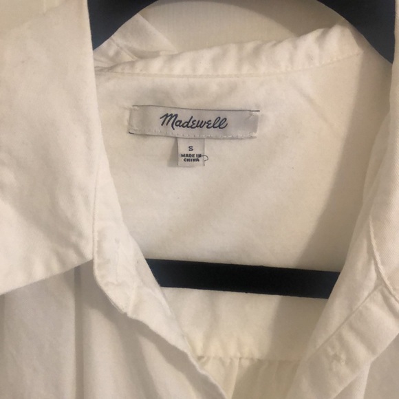Madewell white shirt sleeve button down - Picture 3 of 4